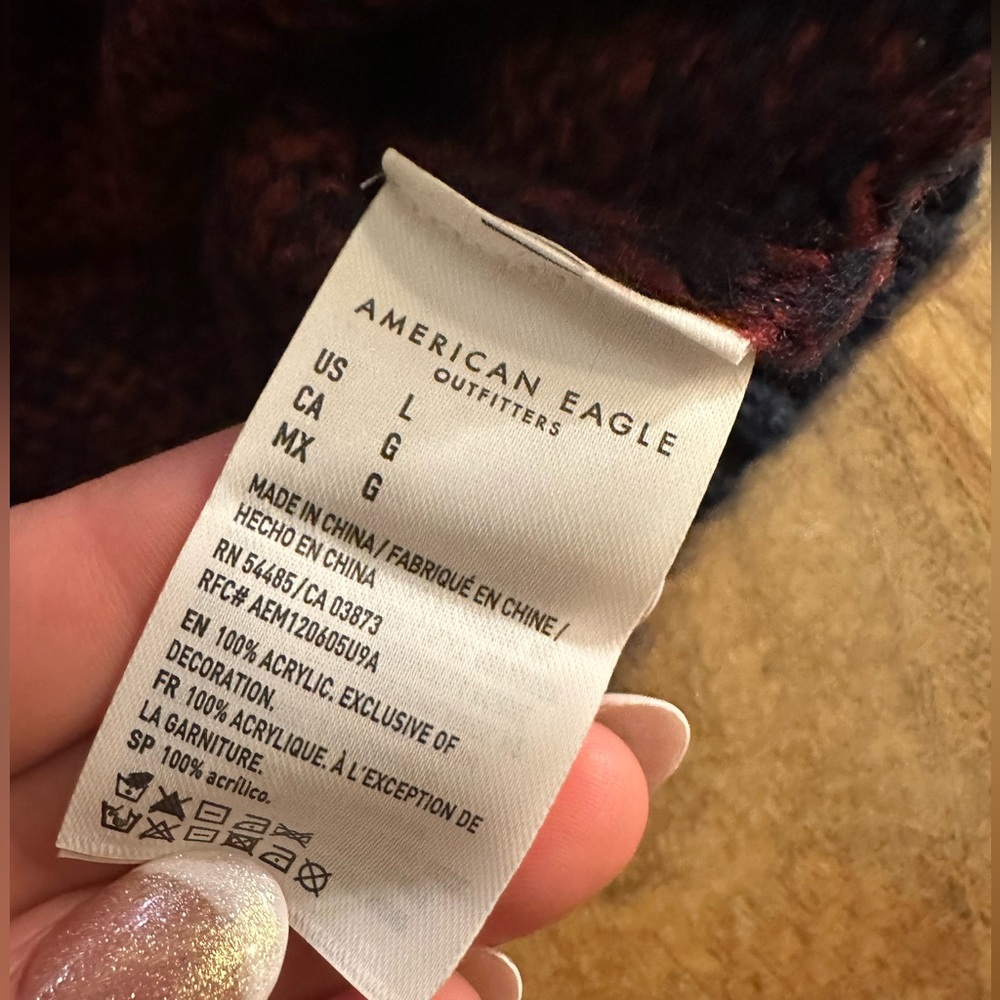 NWT American Eagle aerie AE Ombre Stripe Mock Neck Crop Sweater - Picture 13 of 14